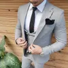 Anniebritney gele herenpakken voor bruiloft 2021 set op maat gemaakte slanke fit blazer met broek bruidegom pakken smoking mantel herenpakken x0909