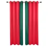Curtain & Drapes 2 Panels Christmas For Living Room Bedroom Decoration Blackout Curtains Contrast Window Red Home Textile