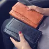 Brieftaschen Frauen Hohl Boho Leder Weibliche Casual Handtaschen Dame Feste Kupplung Taschen Telefon Karte Halter Lange Geldbörse Paar 2021