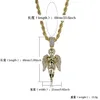 Hip Hop Main dans la main Colliers pendentif ange pour hommes femmes designer de luxe mens bling diamant chaîne en or collier bijoux amour gif2215240