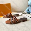 Fashion slide sandals slippers for women Designer beach flip flops slipper with box more colour size 35-43