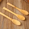 13,2*2,2 cm hecho a mano de bambú Natural sopa helado Mini cucharas fiesta hogar cocina comedor Bar suministros para niños