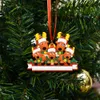 Fournitures de fête bricolage nom souhaits PVC arbre de noël suspendu pendentif décoration de famille cadeau pour enfants
