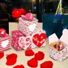 Party Gifts Wrap Supplies Valentine's Day Kram Love Kiss Me Cookie Presentförpackning Tredimensionell kartong Par gåvor med kort RRB13039
