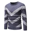 Herentruien Hirigin 2022 Winter warme herenkleur splitsing lange mouw trui trui jumper gebreide nek casual stijlvolle pullover m-2xl