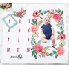 Born Baby Maandelijkse groei Milestone Deken Pogo Rekwisieten Achtergrond Doek voor RUG Boy Girls Accessoires Dekens Swaddling