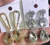 Colorful Rhinestone drop dangle earrings Long bohemian retro glass drill temperament Wedding Jewelry For Women Gift