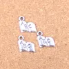 200pcs Antique Silver Bronze Plated opened book abc Charms Pendant DIY Necklace Bracelet Bangle Findings 11*11mm