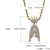 Collier de lettre initiale Nom personnalisé A Z Bubble Lettres Pendant Iced Out Hip Hop Chain Bijoux Luxury Designer Cumbic Zirconia Diam8832791