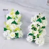 Artificielle Pivoine Rose Hortensia Rangée Fond De Mariage Faux Fleur Décoration Murale DIY Combinaison Mariage Arc Arrangement 210925