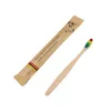 Eco Friendly Bamboo Toothbrush Hotel Travel Flat Handle Charcoal Bristles Soft Gingiva Protection Kraft Packaging free DHL