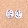 75pcs Antique Silver Bronze Plated horseshoe lucky clover Charms Pendant DIY Necklace Bracelet Bangle Findings 18*15mm