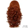 21 inches Deep Wave Synthetic Wig Simulation Human Hair Wigs Black Brown Color perruques de cheveux humains WIG-360