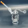 ガラスオイルバーナーウォーターボンパイレックスガラスオイルバーナーパイプ厚い透明なパイプ小さなバブラーボングミニオイルダブリグ喫煙用水ギセル
