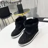 Boots Women Brand Winter Designer Snow With Full Fur Flat Cute Short 2024 Outside Walking Causal For 63112 21806