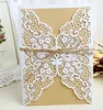 Wedding Invitations Laser Cut in 41 Colors Customized Hollow With Flowers Folded Personalized Wedding Invitation Cards