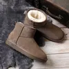 ZUZI Brand Winter Men And Women Snow Boots Australia Style Genuine Leather Ankle Waterproof Warm Short Shoes 210907