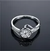 Women's Sterling Silver Plated Round Zircon Ring GSSR444 Fashion 925 Silver Plate Wedding Rings2223