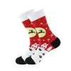 Árbol de Navidad Nieve alces regalo algodón feliz calcetines nuevo otoño invierno calcetines navideños hombres divertido año nuevo santa claus co26