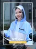 Imperméable Long Transparent femmes veste imperméable adulte manteau de pluie mignon extérieur voiture électrique bleu Poncho Camping idées cadeaux