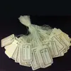 100Pcs/lot Business Signs Kraft Paper Tags Label Luggage Wedding Note +String DIY Blank price Hang tag Kraft Gift Silver Gold Colors Wholesale