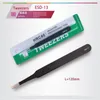 Nail Art Acryl Gel Picking ESD-Pinzette für Strasssteine, Edelstein-Dotting-Tools, antistatische DIY-Handklammer, 1,0 mm, schwarze Pinzette NAT016