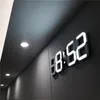 Современный дизайн 3D большие настенные часы светодиодные цифровые USB электронные часы на стене светящиеся сигнализация таблицы часы настольный домашний декор 210325