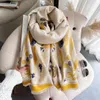 Sciarpa invernale moda donna cashmere caldo pashmina foulard signora sciarpe di lusso spessa morbida bufanda scialli wraps 2021 nuovo