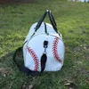 Baseball Travel Bag Wholesale Blanks stor kapacitet spetsbaseball Duffel Stripes Custom Design Stadium Gym handväska över natten helgen tygväskor dom1946