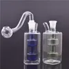 2 Stil 10 mm weibliche Mini-Glasbong-Wasserpfeifen Pyrex Shisha-Ölplattformen Raucherbongs Dickes, berauschendes Recycler-Rig zum Rauchen