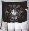 Kat Witchcraft Tapestry Muur Opknoping Tapijten Mysterieuze Divination Baphomet Occult Home Wall Zwart Cool Decor Cat Coven 210609