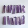 Naturalne Purples Kryształy Kwarc Wieża Point Fioletowy Obelisk Wand Healing Crystal 5 CM 6 cm 7cm