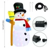 Jul upplyst uppblåsbara snögubbe LED Light Toy Decoration Dolls LED Yard Props för hushållspartier Ornament 211122