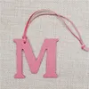 Initial M letter keychains for women charm bag holder ornaments real leather keyring car pendant solid color personality chains