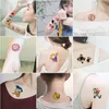 30 stuks/set Cartoon Tijdelijke Tattoo Sticker Gekleurde Tekening Bloem Leuke Kinderen Body Tatoo voor Vrouwen Mannen Decal