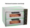 Horno eléctrico comercial para Pizza, máquina para hornear de doble capa, máquina para hacer pasteles, postres y Pizza, herramientas para hornear en la cocina