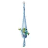 Collectie Kleurrijke Macrame Plant Hanger voor Home Green Khaki Blue Beige 210615