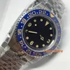 Relojes de pulsera 40mm Top para hombre Reloj de zafiro Vidrio azul cerámico Bisel Luminoso Acero inoxidable Automático