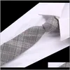 Neck Aessories20Colory Wełny Krawaty dla mężczyzn 6 cm Szeroki Moda Slim Necktie Plaid Ślub Solid Red Black Grey Cotton Tie1 Dojazdowa 2021 Mom