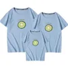 Family Look Matching Outfits T-shirt Clothes Mother Father Son Daughter Kids Baby Summer Lemon Printing 210521