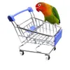 Parrot Hamster Toy Bird Supplies Small Supermarket Shopping Cart Utility Cart Pretend Play Toys Strollers Simulation Creative Bird Parrot Hamster Mini Toy