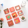 24pcsset Mini Christmas Greeting Card With Envelope Xmas New Year Blessing cards For Holiday Party Invitations Cartoon DIY Kids G2734560