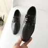 Men Oxford Prints Classic Style Dress Shoes Leather Brown Grey Coffee Lace Up Formal Fashion Business