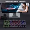 Wired Gaming Keyboard Adjustable RGB Multiple Shortcut 61 Keys Keypad USB Backlight PC Gamers drop shipping Pink keyboard