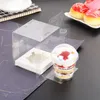 Gift Wrap 20pcs Clear Plastic Muffin Single Cupcake Packaging Box Cake Favors Container Wedding Party Boxes