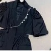 Ausgezeichnete Qualität Est Sommer Mode Designer Hauchhülse Aushöhlen Blazer Kleid 210521