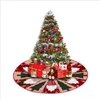 Saia da árvore de Natal Impresso Capa de piso de pelúcia Diy Feliz Natal decoração Xmas decoração 72cm 90 cm 120cm 25 cores BT6638