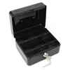 Opbergdozen bakken Promotie! Afsluitbare Cash Munt Money Safe Security Box Holder Koffer met Lock Sleutel 6 Compartment Lade