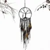 Handgemaakte zwarte boom des levensdroomvanger indoor home decoraties handgemaakte sieraden kwast kristal hanger ornamenten 1336 t2