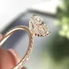 Bagues de cluster Mode 2Ct Coussin Cut Diamond Engagement de mariage pour les femmes Réel Solide 925 Bague en argent sterling Fine Topaz Bijoux Cadeau